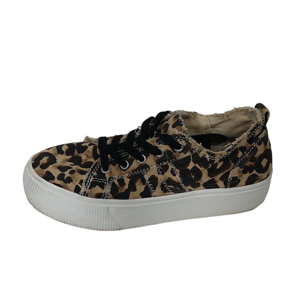 JellyPop Comfort Fit Sneakers Shoes Women Size 8.5 Brown Leopard Animal Print